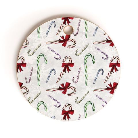 Madart Inc. Multi Candy Canes Cutting Board Round