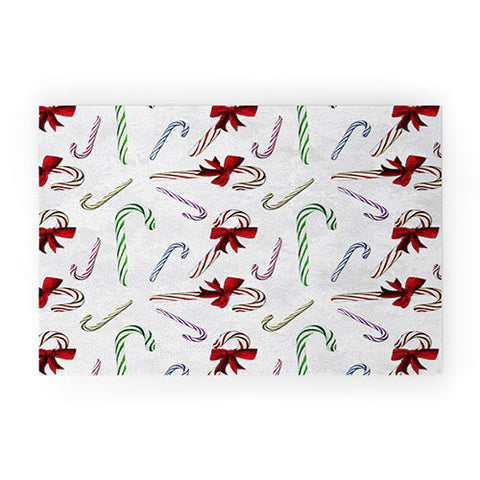 Madart Inc. Multi Candy Canes Welcome Mat