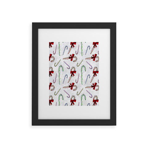 Madart Inc. Multi Candy Canes Framed Art Print