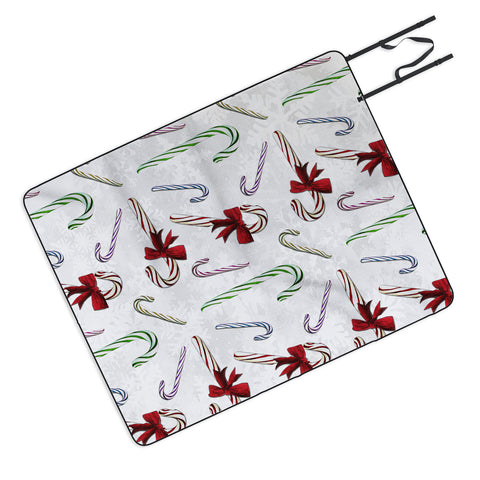 Madart Inc. Multi Candy Canes Picnic Blanket