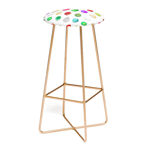 Madart Inc. Multi Ornaments Design Bar Stool