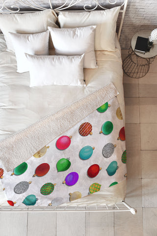 Madart Inc. Multi Ornaments Design Fleece Throw Blanket