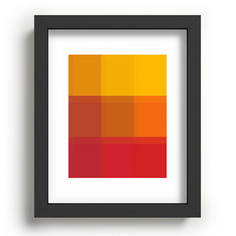 Madart Inc. Orange Sorbet Recessed Framing Rectangle