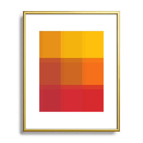 Madart Inc. Orange Sorbet Metal Framed Art Print