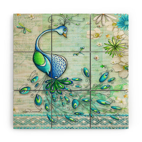 Madart Inc. Peacock Princess Wood Wall Mural