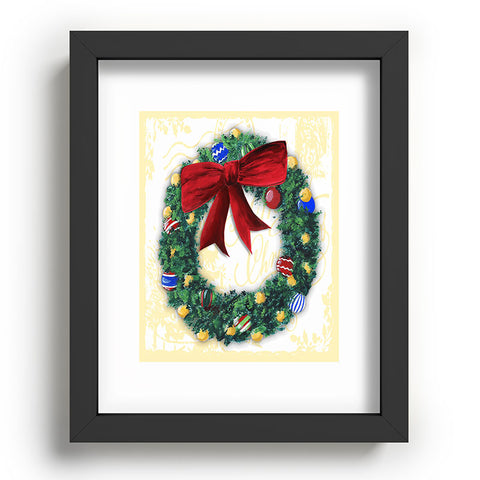 Madart Inc. Pine Wreath Recessed Framing Rectangle