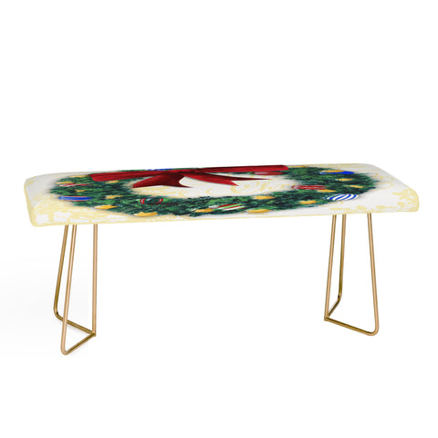 Madart Inc. Pine Wreath Bench