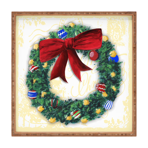 Madart Inc. Pine Wreath Square Tray