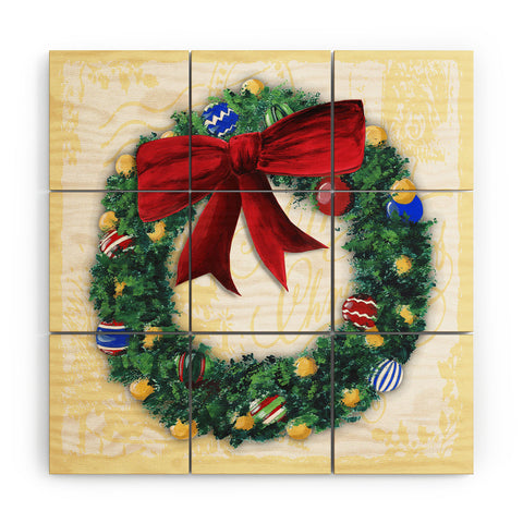 Madart Inc. Pine Wreath Wood Wall Mural