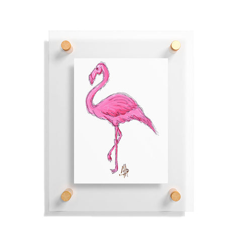 Madart Inc. Pinkest Flamingo Floating Acrylic Print