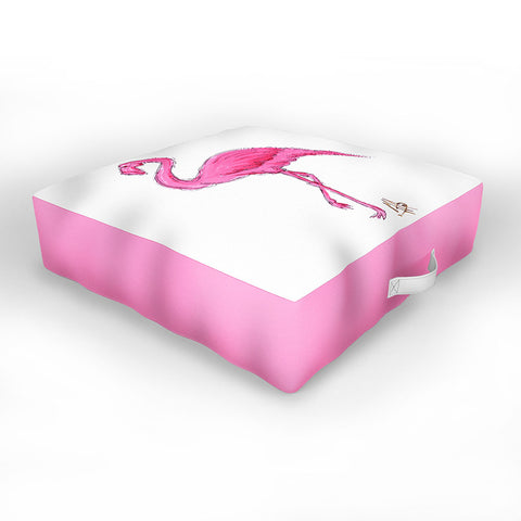 Madart Inc. Pinkest Flamingo Outdoor Floor Cushion
