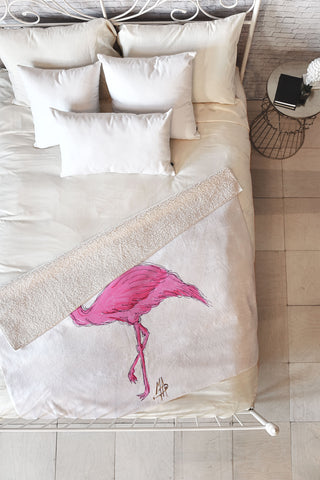 Madart Inc. Pinkest Flamingo Fleece Throw Blanket