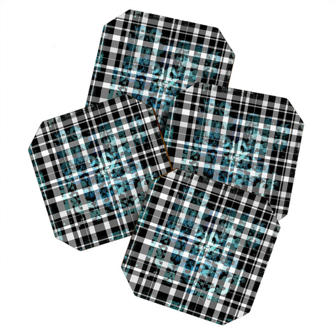 Madart Inc. Plaid Modern Design Mysterious Coaster Set