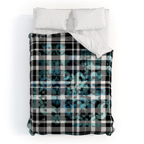 Madart Inc. Plaid Modern Design Mysterious Duvet Cover