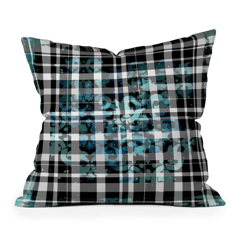 Madart Inc. Plaid Modern Design Mysterious Throw Pillow