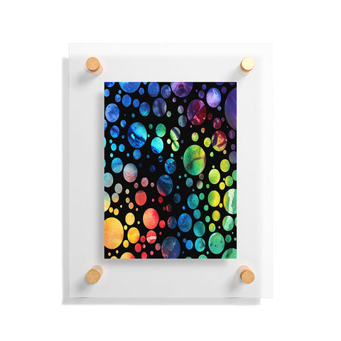 Madart Inc. Polka Dots Black Floating Acrylic Print