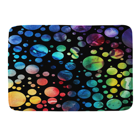 Madart Inc. Polka Dots Black Memory Foam Bath Mat