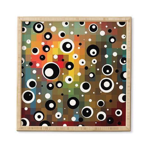 Madart Inc. Polka Dots Glorious Colors Framed Wall Art