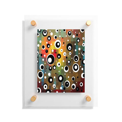 Madart Inc. Polka Dots Glorious Colors Floating Acrylic Print
