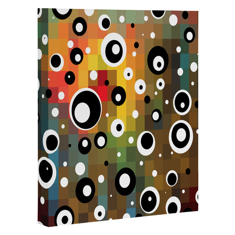 Madart Inc. Polka Dots Glorious Colors Art Canvas