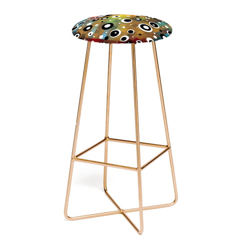Madart Inc. Polka Dots Glorious Colors Bar Stool
