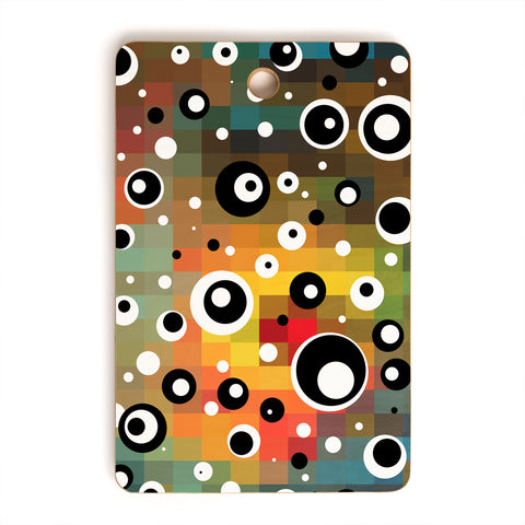 Madart Inc. Polka Dots Glorious Colors Cutting Board Rectangle