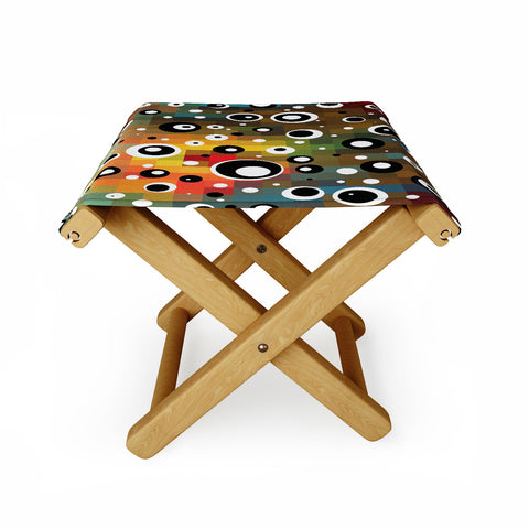 Madart Inc. Polka Dots Glorious Colors Folding Stool