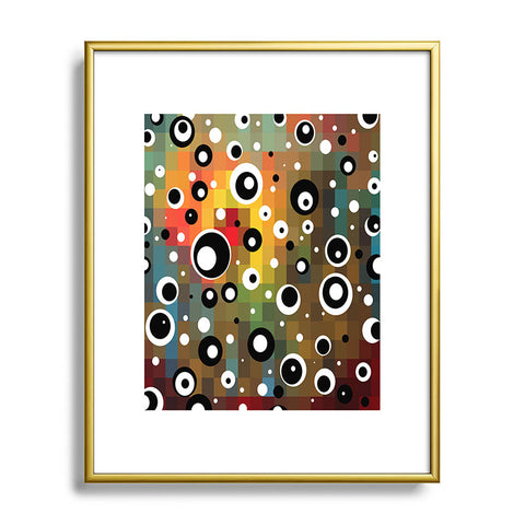 Madart Inc. Polka Dots Glorious Colors Metal Framed Art Print