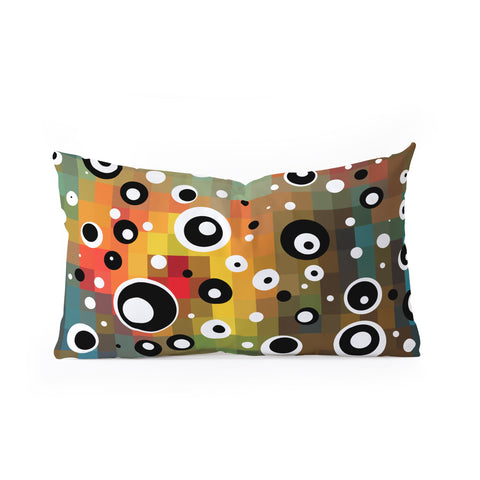Madart Inc. Polka Dots Glorious Colors Oblong Throw Pillow