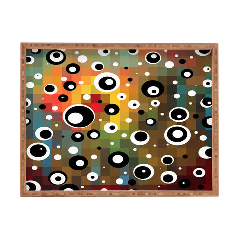 Madart Inc. Polka Dots Glorious Colors Rectangular Tray