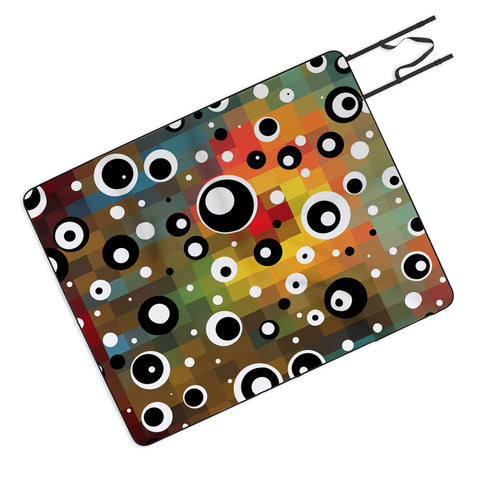 Madart Inc. Polka Dots Glorious Colors Picnic Blanket