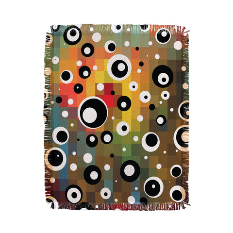 Madart Inc. Polka Dots Glorious Colors Throw Blanket