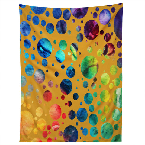 Madart Inc. Polka Dots Gold Tapestry