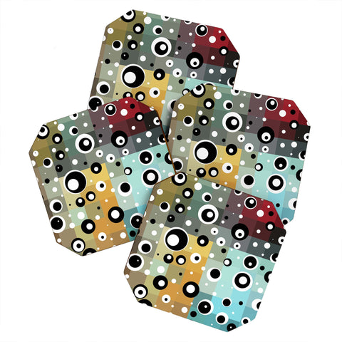 Madart Inc. Polka Dots In The Maze 2 Coaster Set