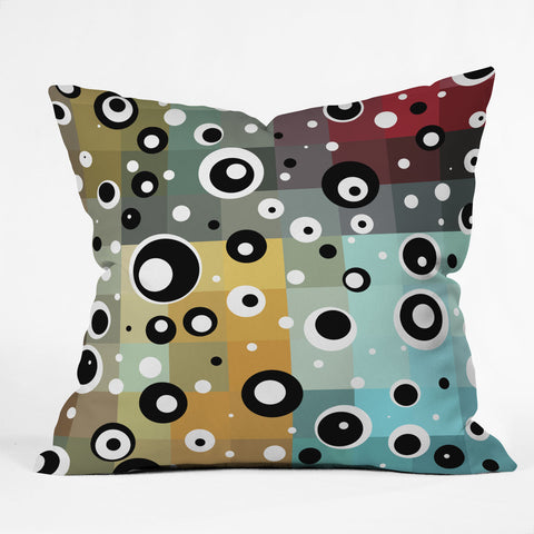 Madart Inc. Polka Dots In The Maze 2 Throw Pillow