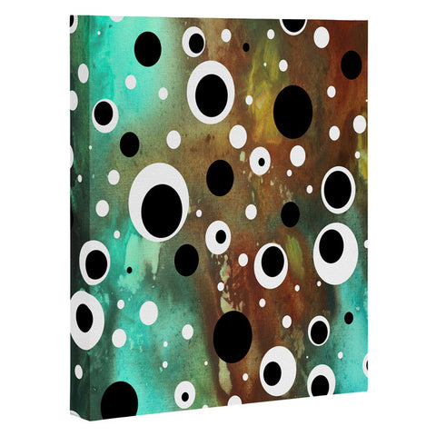 Madart Inc. Polka Dots Lava Flows Art Canvas