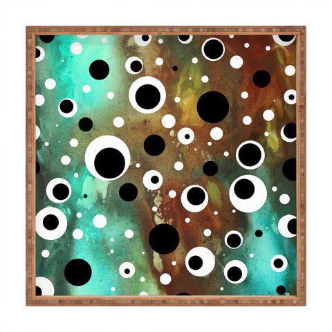Madart Inc. Polka Dots Lava Flows Square Tray