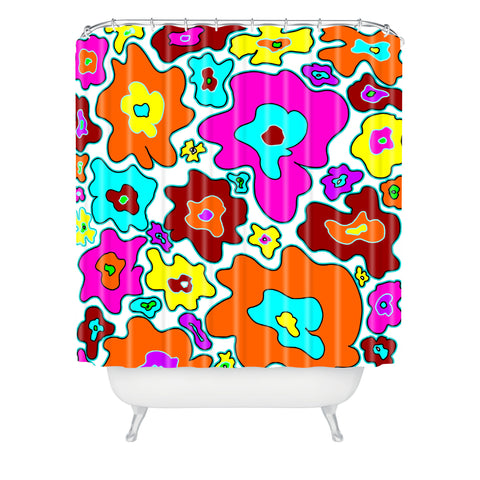 Madart Inc. Poppy Style Multi Color Shower Curtain