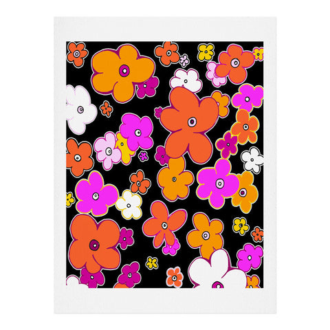 Madart Inc. Puffy Flower Orange Pink Art Print