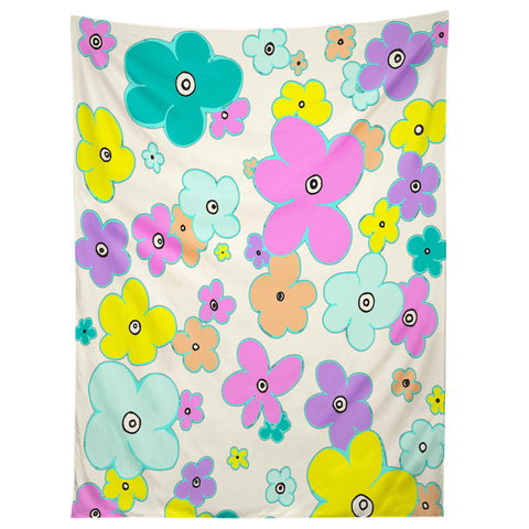 Madart Inc. Puffy Flower Pastel Tapestry