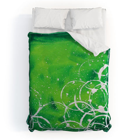 Madart Inc. Richness Of Color Green Duvet Cover