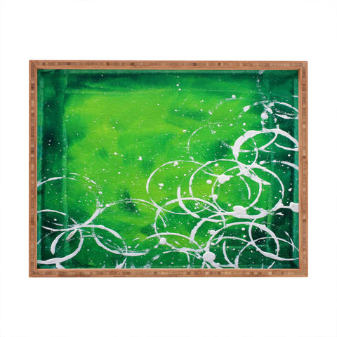 Madart Inc. Richness Of Color Green Rectangular Tray