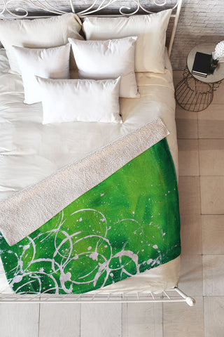 Madart Inc. Richness Of Color Green Fleece Throw Blanket