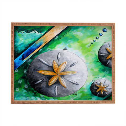 Madart Inc. Sea Of Whimsy Sand Dollar Rectangular Tray