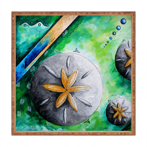Madart Inc. Sea Of Whimsy Sand Dollar Square Tray