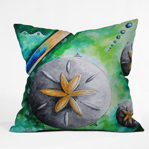 Madart Inc. Sea Of Whimsy Sand Dollar Throw Pillow