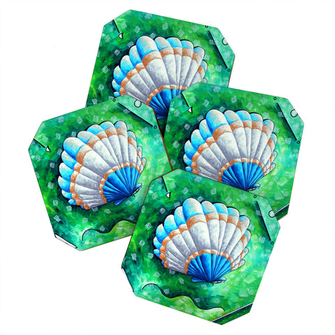 Madart Inc. Sea of Whimsy Sea Scallop 1 Coaster Set