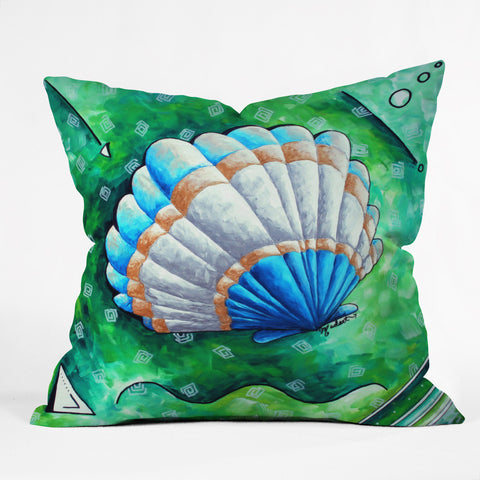 Madart Inc. Sea of Whimsy Sea Scallop 1 Outdoor Throw Pillow