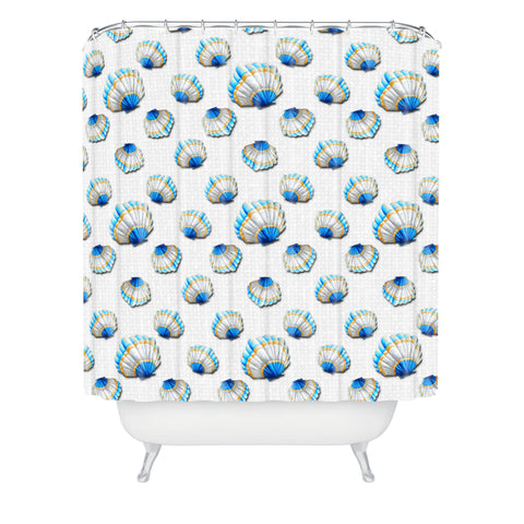 Madart Inc. Sea of Whimsy Sea Scallop Pattern Shower Curtain