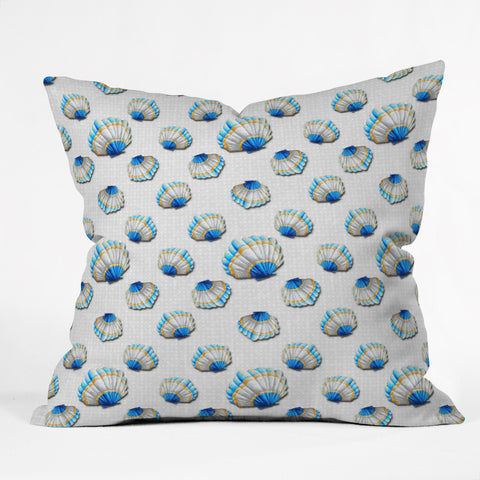 Madart Inc. Sea of Whimsy Sea Scallop Pattern Outdoor Throw Pillow